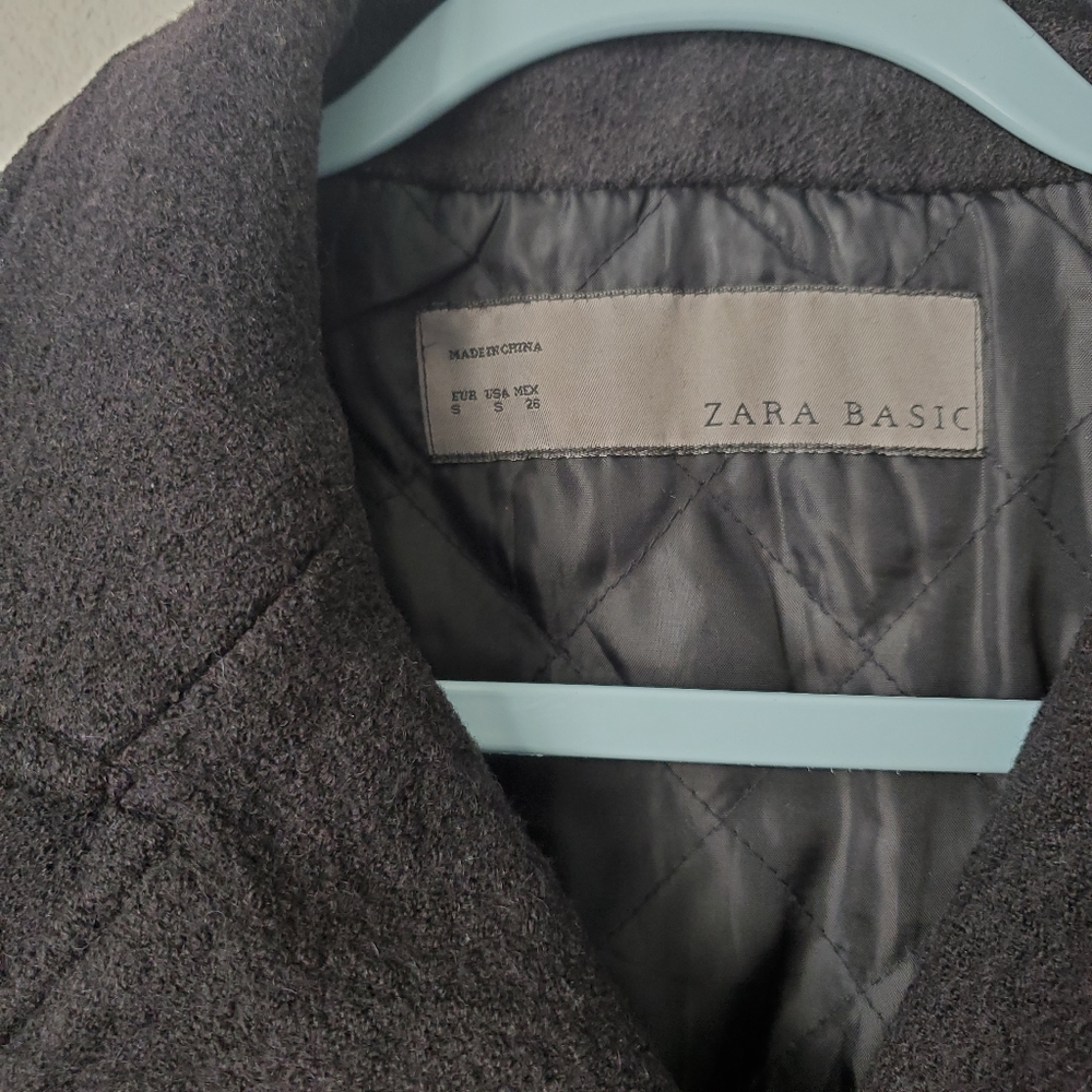 Zara Basic Wool Blend Moto Jacket - image 4